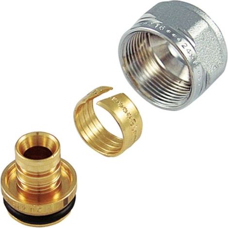 ADATTATORE CROMO PER TUBO MULTISTRATO 16x2