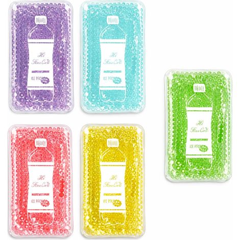 Lot de 5 packs de glace réutilisables pour glacières – Pour boîte à déjeuner, camping, pique-nique, thérapie médicale par le froid – Étanche et durable (1/5)