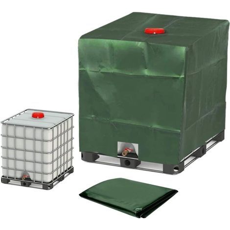 Bâche de protection pour cuve IBC 1000L – Tissu Oxford 210D imperméable – Dimensions 120 x 100 x 116 cm – Anti-poussière et protection solaire (1/5)