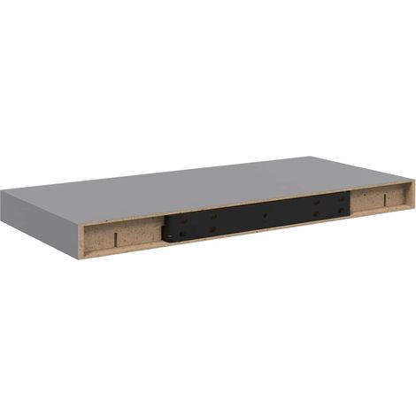 Maison Exclusive - Schweberegal Grau 50x23,5x3,8 cm MDF (1/5)