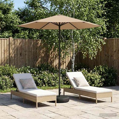 Paraguas de Jardín con Base 230 x 230 cm Poliéster Rectangular
