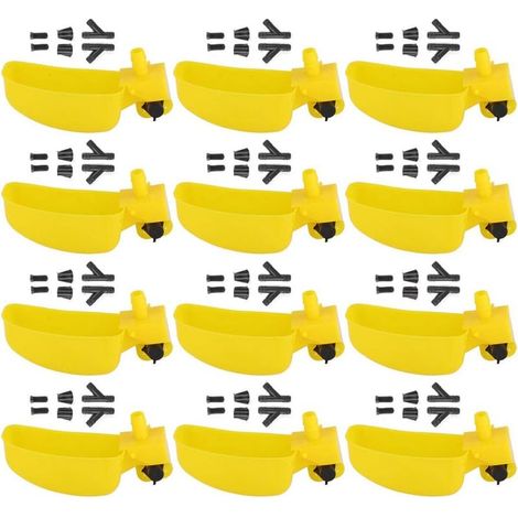 12 Pcs Tasses D'eau De Caille Pigeon Abreuvoir Automatique Oiseaux Abreuvoir Mangeoire Tasse À Boire Bol Volaille Système D'arrosage Des Oiseaux Outils D'agriculture pour Cage Accrocher Buveur Élevage (1/5)