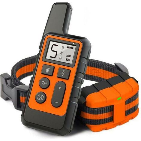 500m Waterproof Rechargeable Dog Training Collar for Pets, Orange (1/5)