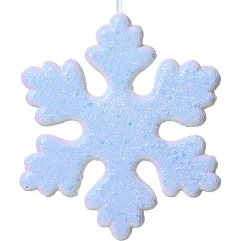 Boule de Noël en polystyrène, flocon de neige blanc, 38 cm