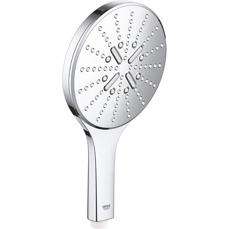 Grohe Rainshower 150 SmartActive 26590000 Soffione Doccia a 3 Getti, Ecojoy Portata Limitata a 9,5l/min, No Supporto, Cromo Rotondo, 150 mm, 1 Pezzo