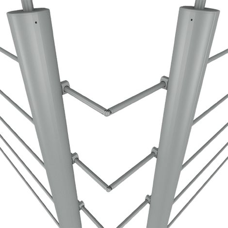Coudes de jonction de tubes lot de 5, gris Karako RAL 9006, Kordo
