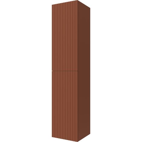 Colonna bagno sospesa 160cm in color terracotta a 2 ante Nara (1/3)