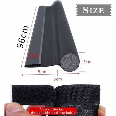Bas de porte unilatéral 96 cm avec joint auto-adhésif Mousse EPE et cuir PU Installation facile sans perçage P (1/4)