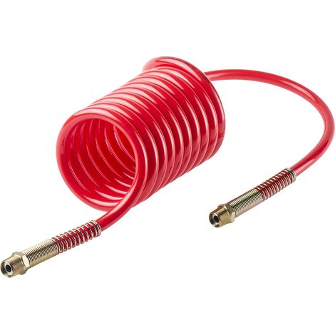 Tuyau spiralé CPC, avec raccord BSPT 3/8, Rouge, Diam.ext 12mm, Long. 2m ( Prix pour 1 ) (1/2)