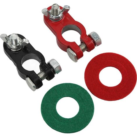 Bornes de batterie universelles en alliage d'aluminium avec isolation en bakélite pour batteries de 17 à 19 mm (1/5)