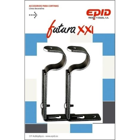 Soporte Barra Cortina 19Mm Exten Metal Ne Futura 21 Epid 2 Pz