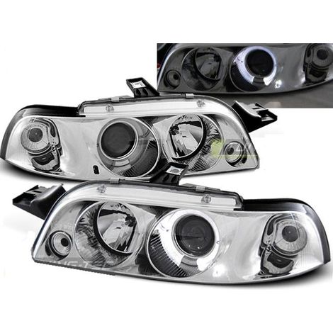 Paire de feux phares Fiat Punto 93-99 angel eyes chrome-27361301 (1/2)