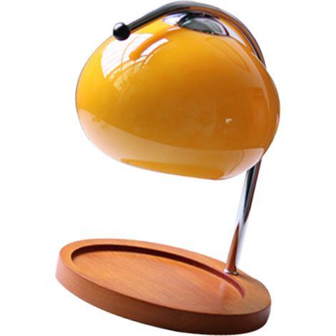 Lampe de fonte de cire parfumée rétro en bois avec plateau de rangement, chauffe-bougie en verre pour chambre, veilleuse de table ambiance, 220V UE (1/5)