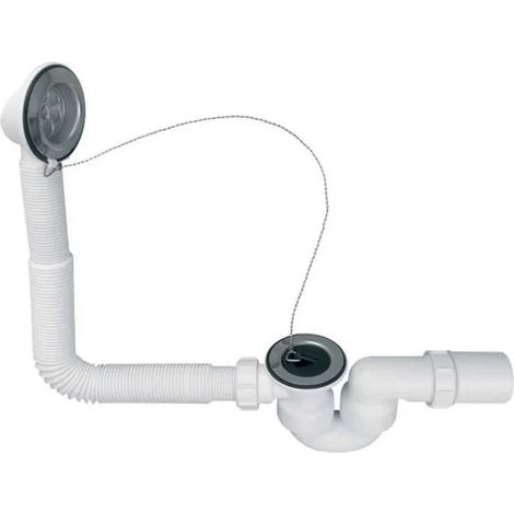 Abflussset mcalpine hc30-ex Edelstahl mit Kette und Stopfen (1/2)