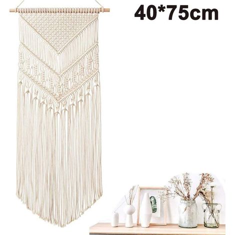 Tassel Wall Hanging, Macrame Wall Hanging Handwoven Wall Art Macrame Tapestry for Bedroom Office Home Wall Decor (1/5)