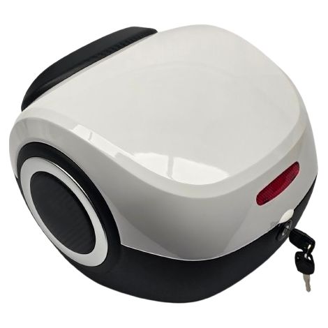 Top case en plastique blanc 30L pour moto/scooter, neuf, 25R