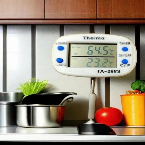 Thermomètre à lait et barbecue TA288S – Longue sonde 4 cm – Avec avertisseur sonore réglable – Idéal pour cuisson, chocolat, caramel et bain-marie (1/4)