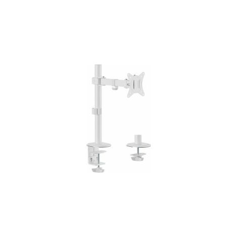 Soporte De Mesa Equip 650166 Para 1 Pantalla 17-32 Brazo Inclinable Y Giratorio 360 Color Blanco