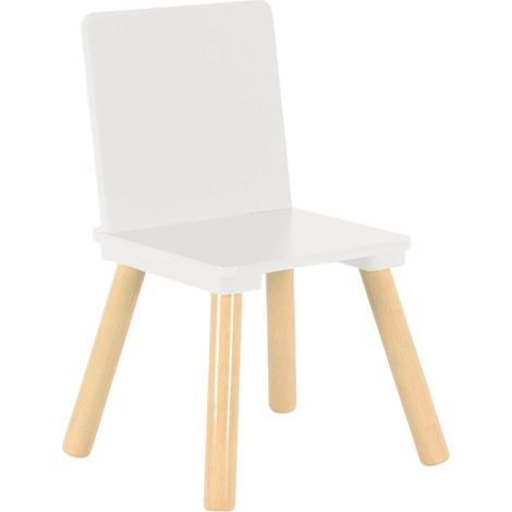 Sedia GINGER HOME in Legno per Bambini, Bianca, Stile Scandinavo, MDF e Pino, 26,8×26,8×50 cm (1/5)