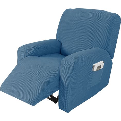 Housse extensible pour fauteuil inclinable (4 pièces séparées) - Housse de protection douce pour canapé, chambre ou salon. (1/5)