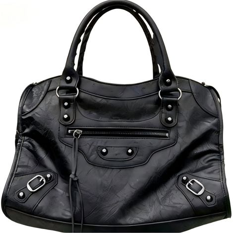 Sac À Main - Noir - Rivets - Style Gothique Grunge - 1 Pièce