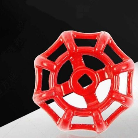 Poignée Vanne - Fer - Pour Vanne à Boisseau Sphérique et Vanne d'Arrêt - Diamètre Intérieur 6x6 mm - Rouge - Unité (1/4)