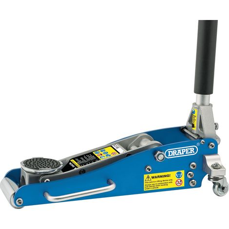 Draper Aluminium Low Profile Trolley Jack – 1.25 Tonne Capacity for Easy Vehicle Lifting (1/5)