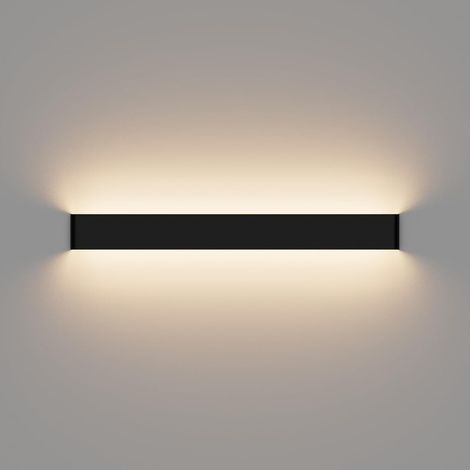 Indoor LED Wall Light 83 cm Warm White 3000 K 30 W Modern Wall Light for Bedroom, Living Room, Stairs, Hallway, Black (1/5)