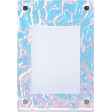 Cadre photo magnétique universel en acrylique transparent de 7,6 cm (3 pouces) pour cartes et billets de cinéma, couleurs éclatantes (motif tête de pierre) (1/5)