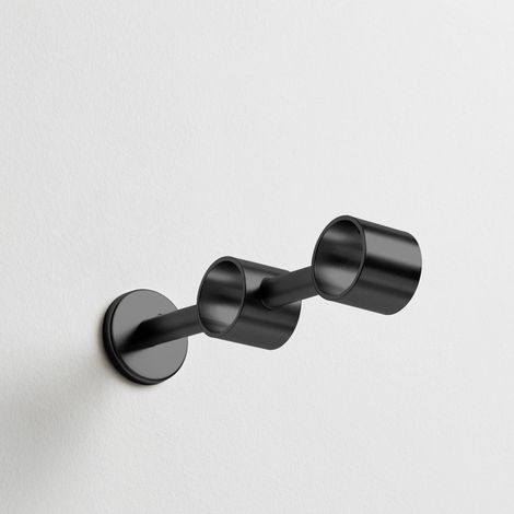 Support lorgnon double Ø2,9x16 cm MADURA - Noir mat - ALMA (1/2)