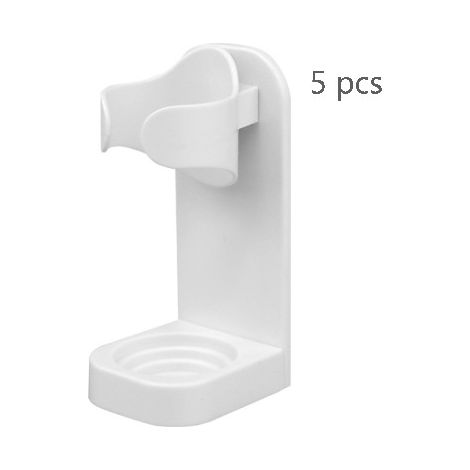 Support Brosse a Dent Electrique, Porte Brosse à Dents Electrique Lot de 5, Support Mural Brosse a Dent Electrique Adhésif Solide Réglable Organisateur Brosse a Dent de Salle de Bains (1/5)