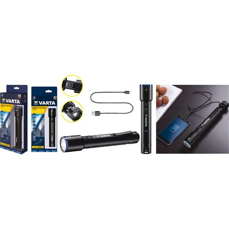 Torcia led batteria ricabile litio 700 lumen Varta