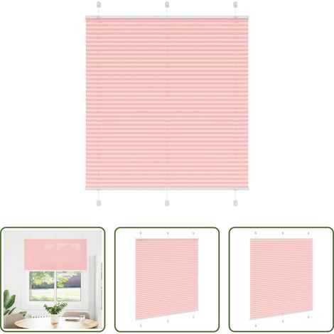 vidaXL Sonnenschutz -  Plissee Rosa 115x150 cm Stoffbreite 114,4 cm Polyester (1/5)