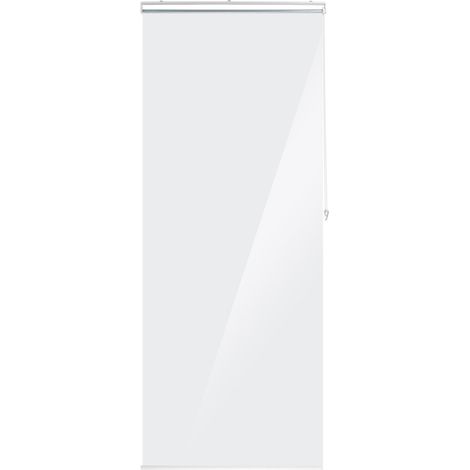 Relaxdays Tenda per Doccia Moderna, 80x240 cm, Vasca da Bagno, Idrorepellente, Montaggio a Soffitto, Rullo,Trasparente
