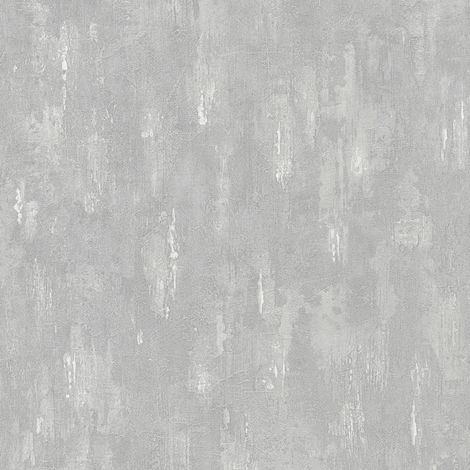Papier peint effet béton tendance pour salon Tapisserie grise moderne pour style industriel Papier peint intissé effet béton (1/4)
