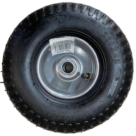RUOTA RICAMBIO PNEUMATICA CARRELLO PORTAPACCHI PORTATUTTO Ø250mm