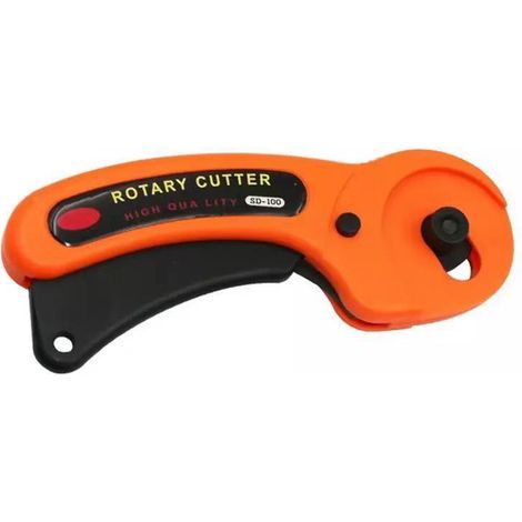 Cutter rotatif à rouleau de 45 mm avec verrouillage de sécurité, outil de découpe pour tissu, cuir et papier, idéal pour le patchwork et les loisirs créatifs. (1/5)