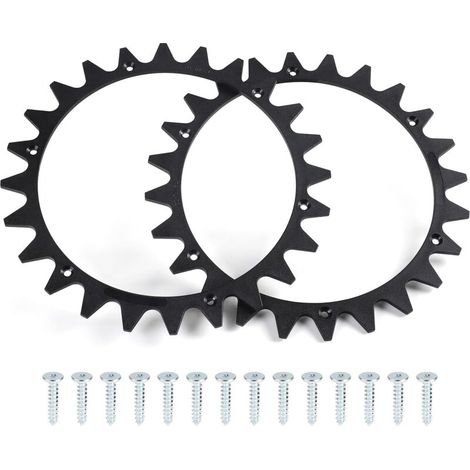 1 Paar Traktionsspikes aus Kunststoff, Ø 225 mm, kompatibel mit Worx Landroid L Modell, Mähroboter-Spikes mit 14 Schrauben für WR153E, WR155E, WR147E.1 und WR148E, zur Verbesserung der Traktion