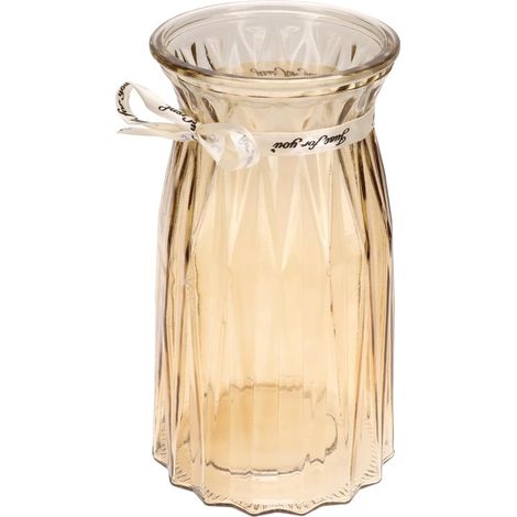 Vase à Fleurs en Verre Coloré Style Européen Ambre Vase Hydroponique Décoratif pour Bureau et Maison Récipient Délicat pour Plantes et Fleurs Moderne et Artisanal (1/5)