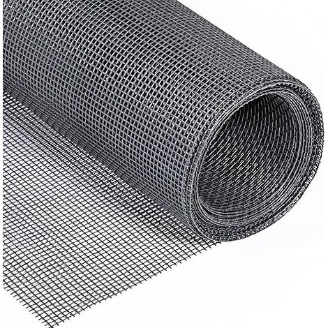 QAZQA Moustiquaire Fenêtre sur Mesure 130 x 150cm, Filet Anti-moustiques Anti-Insecte, Toile Moustiquaire avec Super Protection, Grillage Vendu au mètre - Gris