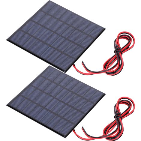 Panneau Solaire Époxy 2W 9V pour Alimentation de Jouets, 2 Pièces avec Câble de 100cm (1/5)