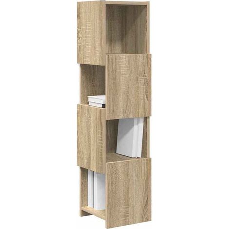 Meuble d'Angle de Rangement 25,5 x 25 x 102 cm en Bois d'Ingénierie Effet Chêne Sonoma (1/5)