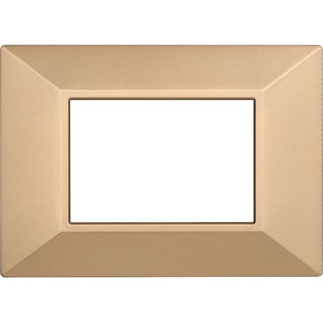 ETTROIT AN90311 3P Pyramidenplatte MOON Serie, Goldfarbe, kompatibel mit Bticino Axolute