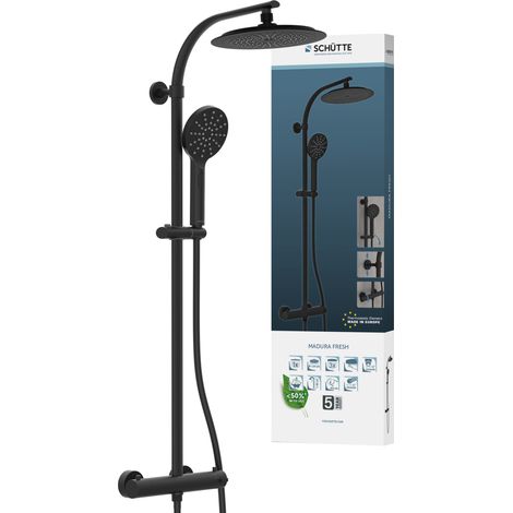 Colonne de douche Schütte MADURA FRESH noir mat (1/10)