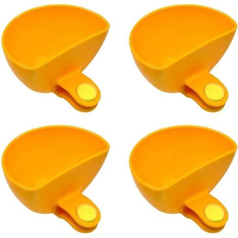 4x Porte-sauces à pince pour assiette, avec pince, orange (1/4)