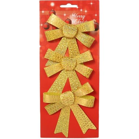 Set di 3 nastri metallici color oro, lunghi 10 cm. (1/2)