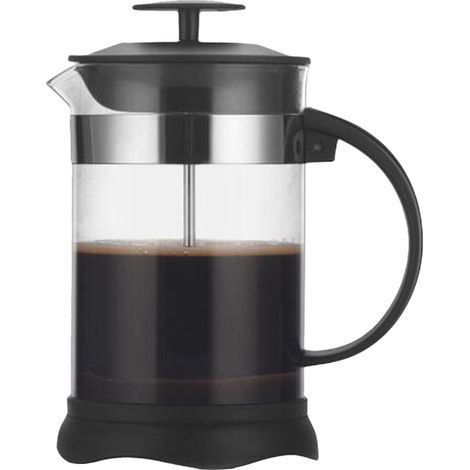 French-Press-Kaffee- und Teebereiter aus hitzebeständigem Borosilikatglas für Zuhause und Büro, hochdichtes Material