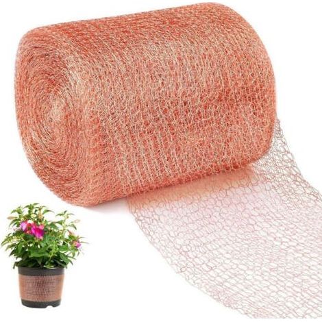 Ruban de cuivre anti escargots et limaces, 12,7cm x 6m, double grillage pour protection des parterres surélevés au jardin. Piège efficace contre les rongeurs. – (1/4)