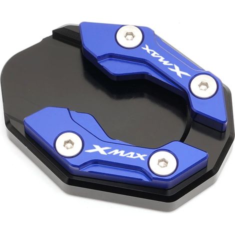 (Bleu) Compatible avec Yamaha XAMX300 XMAX 300 X-MAX 350 2015-2021 2020 2019 Béquille latérale CNC pour moto, rehausseur de repose-pied maxpower (1/4)