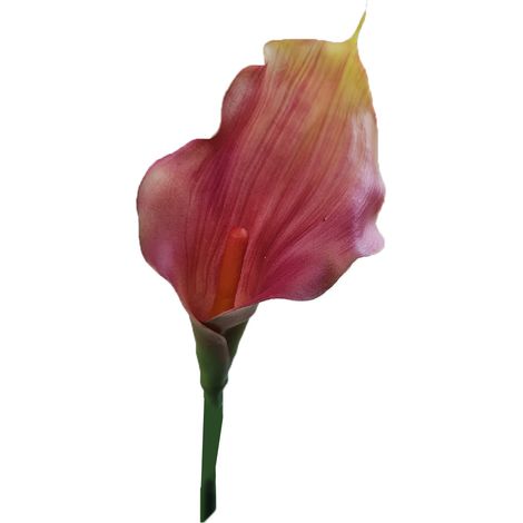 Fiore artificiale Calla h 57 cm effetto realistico con stelo verde